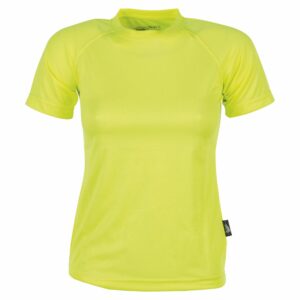 firstee-women-tee-shirt-respirant-femme jaune fluo
